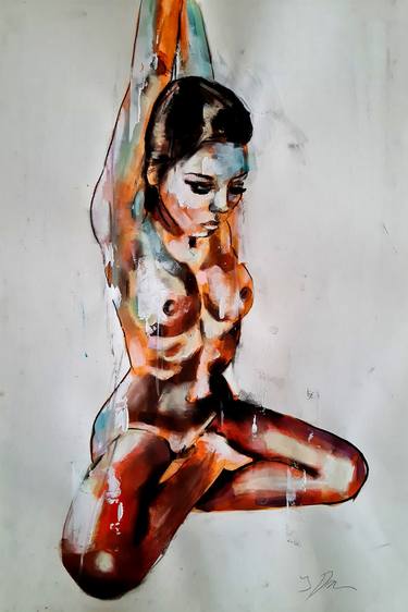 Original Expressionism Nude Painting by Thomas Donaldson