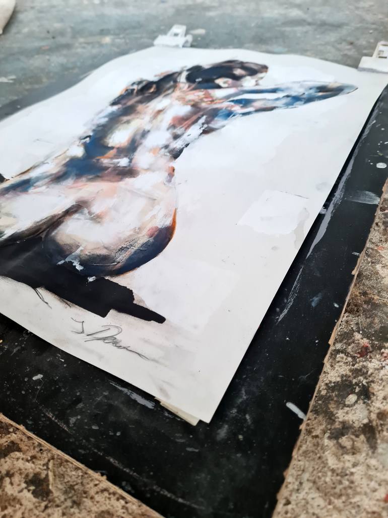 Original Expressionism Nude Painting by Thomas Donaldson