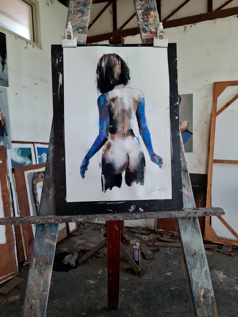 Original Expressionism Nude Painting by Thomas Donaldson