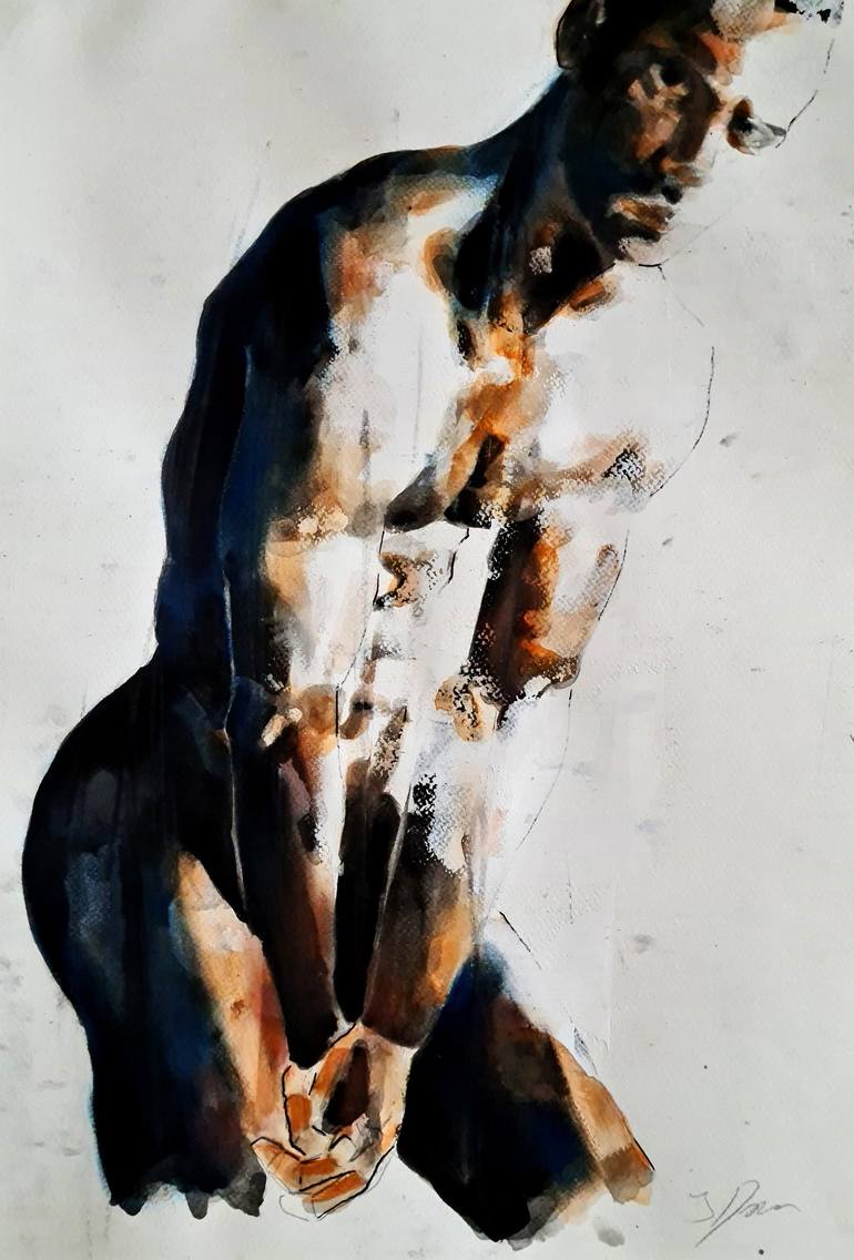 Print of Expressionism Nude Paintings by Thomas Donaldson