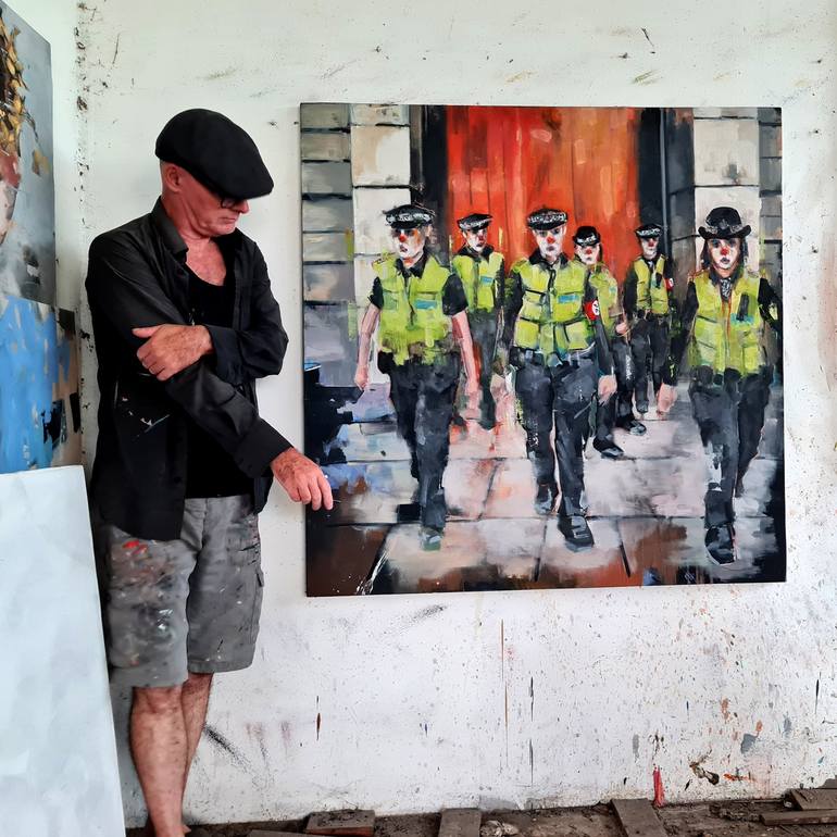 Original Expressionism People Painting by Thomas Donaldson