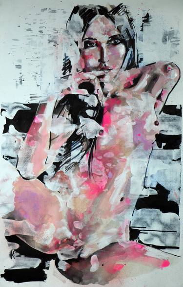 Print of Figurative Nude Drawings by thomas donaldson