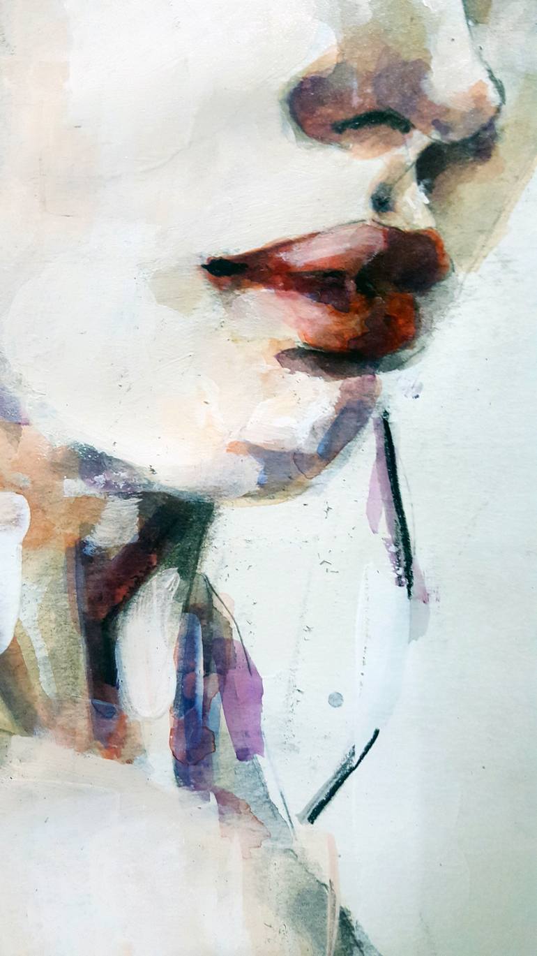 Original Expressionism People Drawing by Thomas Donaldson