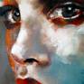 A small scale female head study in Oils on canvas.
The work has a loose application of paint and muted tones and continues my interest in the presentation and concepts of beauty. As we live in world where we are subjected to countless images of over photo-shopped perfection of the portrait. So this work is hopefully a counter balance to this through the use of uneven surface textures and blotches of paint. Creating a sort of in-perfect or flawed beauty.