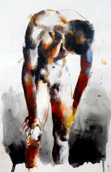 Original Expressionism Nude Drawings by thomas donaldson
