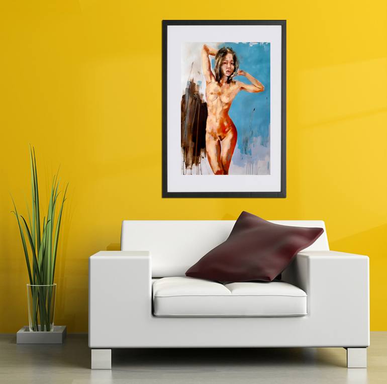 Original Figurative Nude Painting by thomas donaldson