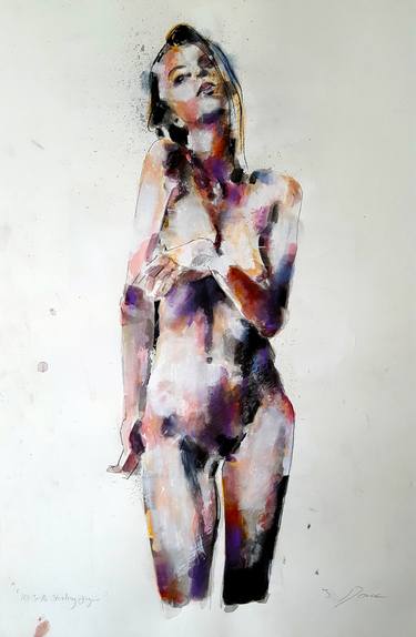 Original Expressionism Nude Drawings by thomas donaldson