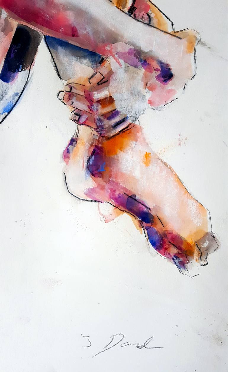 Original Expressionism Nude Drawing by Thomas Donaldson