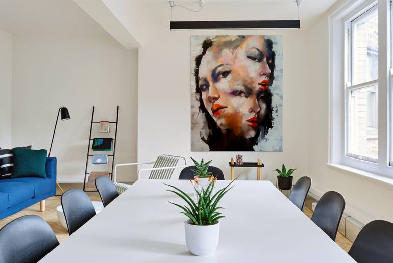 Original Expressionism People Painting by Thomas Donaldson