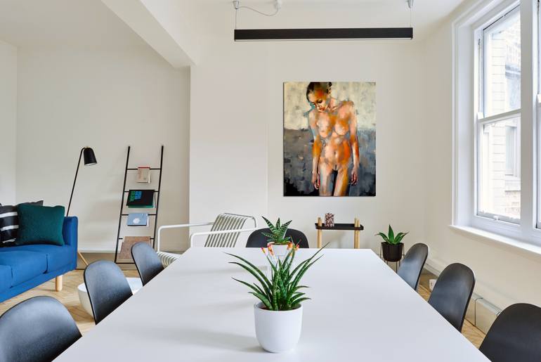 Original Expressionism Nude Painting by Thomas Donaldson