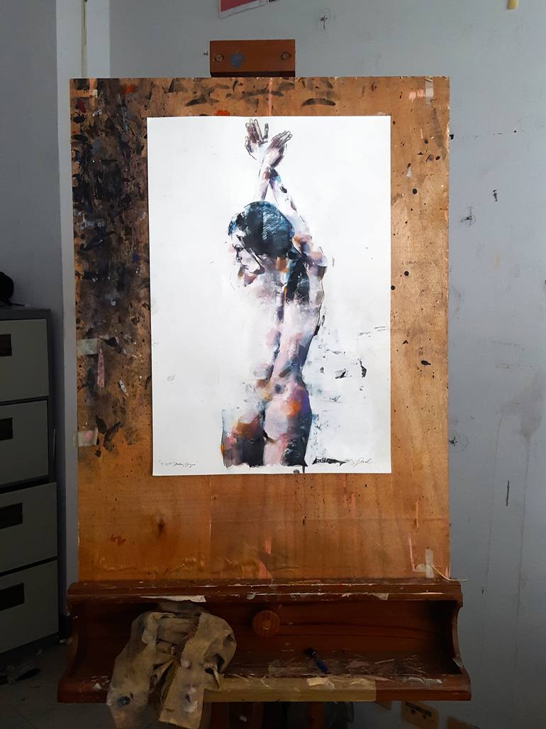Original Expressionism Nude Drawing by Thomas Donaldson