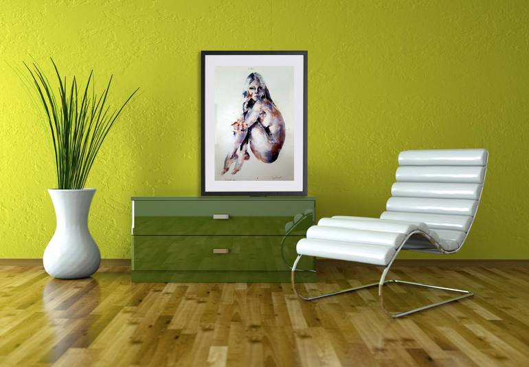 Original Expressionism Nude Drawing by Thomas Donaldson