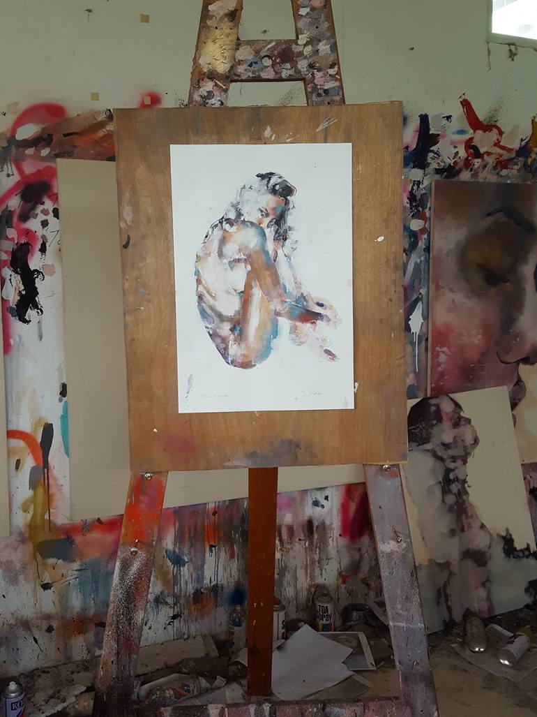 Original Expressionism Nude Drawing by Thomas Donaldson