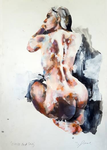 Print of Expressionism Nude Drawings by thomas donaldson