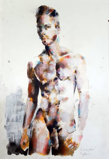 Original Expressionism Nude Drawings by thomas donaldson