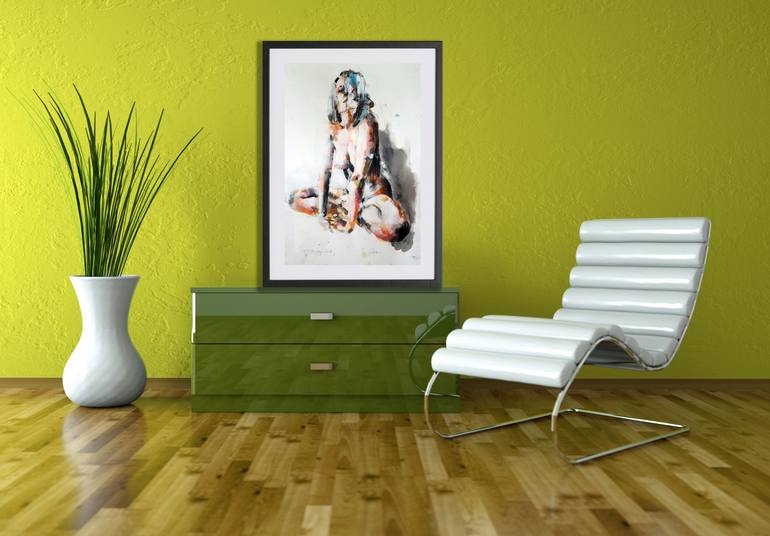 Original Expressionism Nude Drawing by Thomas Donaldson
