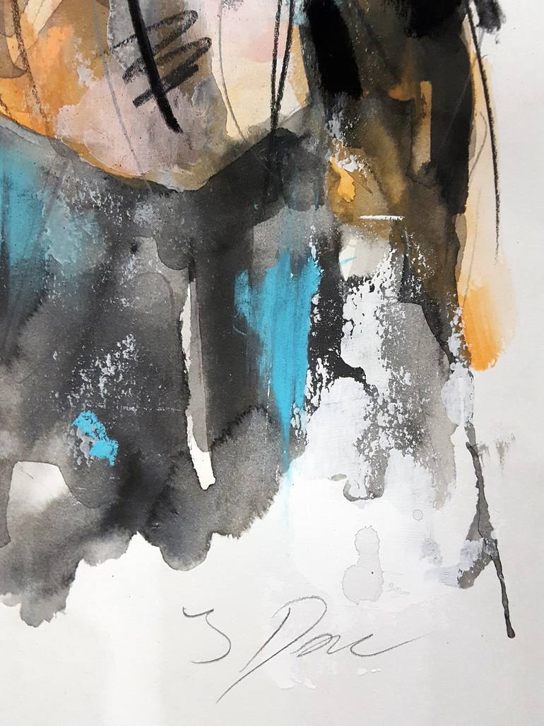 Original Expressionism People Drawing by Thomas Donaldson