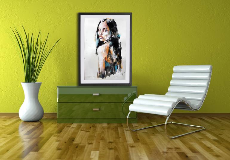 Original Expressionism People Drawing by Thomas Donaldson