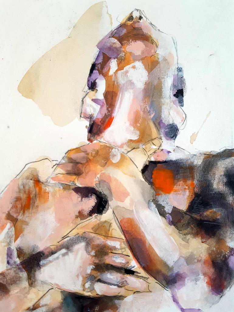 Original Expressionism Nude Drawing by Thomas Donaldson