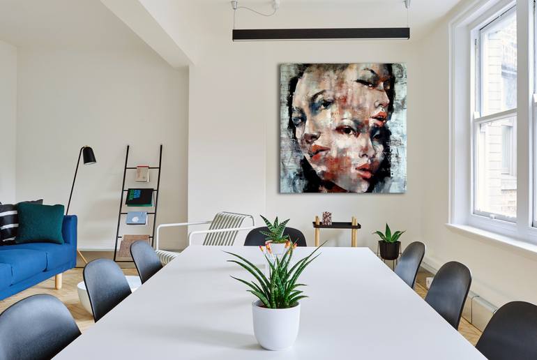 Original Expressionism People Painting by Thomas Donaldson