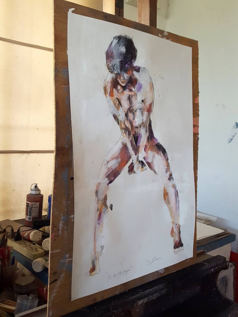 Original Men Drawing by thomas donaldson