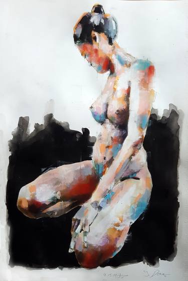 Print of Expressionism Nude Paintings by thomas donaldson