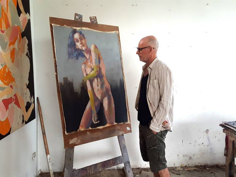 Original Expressionism Nude Painting by Thomas Donaldson