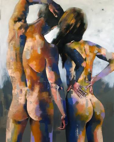 Print of Fine Art Nude Paintings by thomas donaldson
