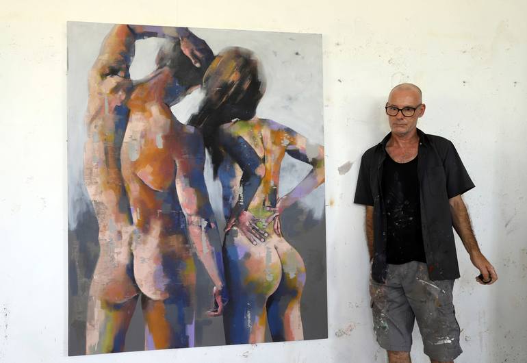 Original Fine Art Nude Painting by thomas donaldson