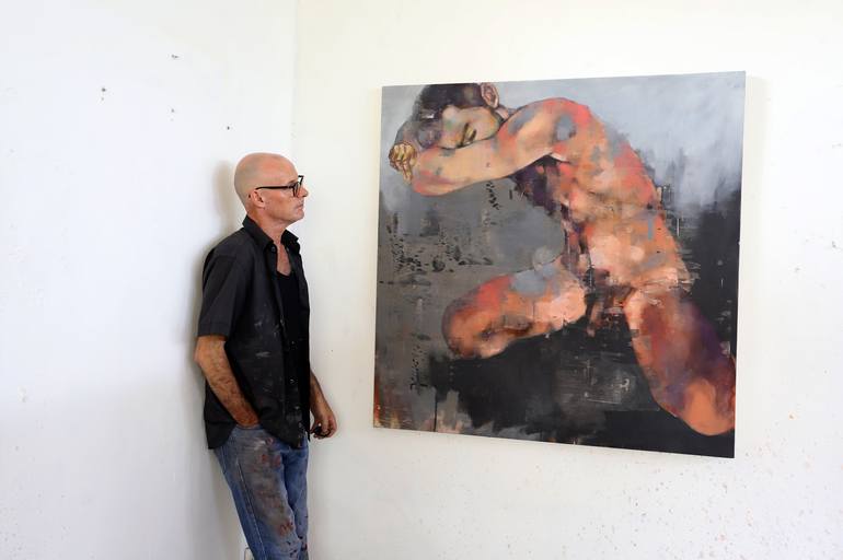 Original Expressionism Nude Painting by Thomas Donaldson