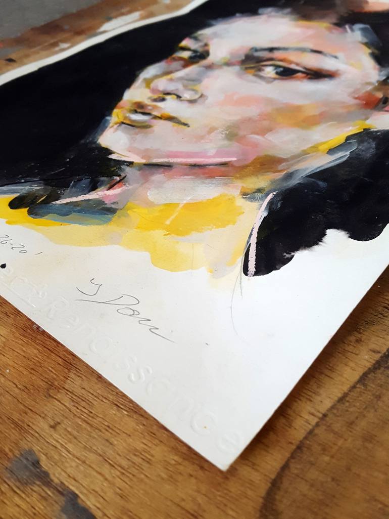 Original Expressionism Portrait Painting by thomas donaldson