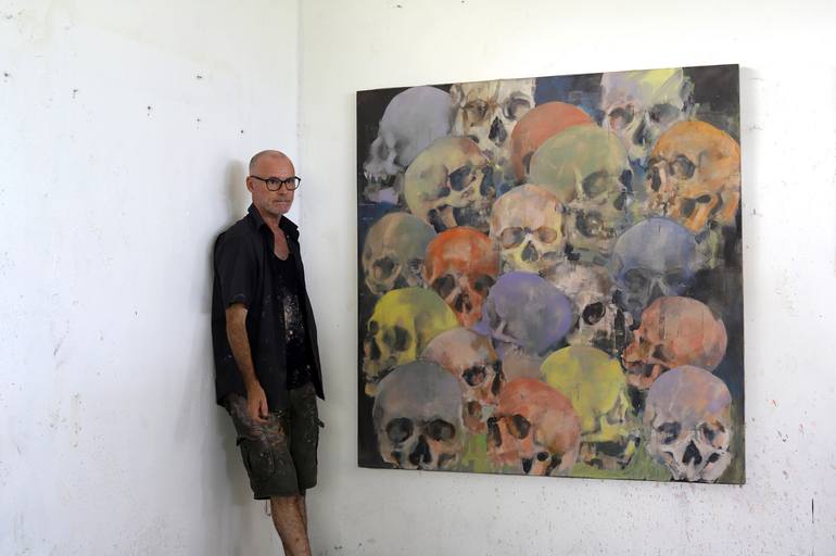 Original Expressionism People Painting by Thomas Donaldson