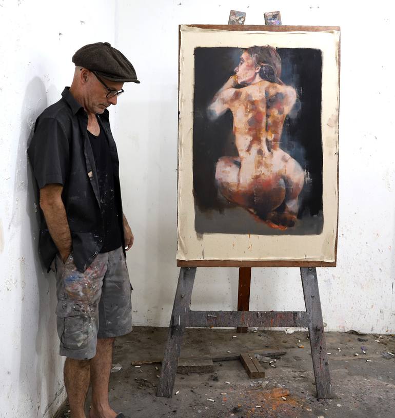 Original Expressionism Nude Painting by Thomas Donaldson