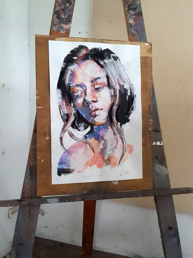 Original Figurative Portrait Painting by thomas donaldson