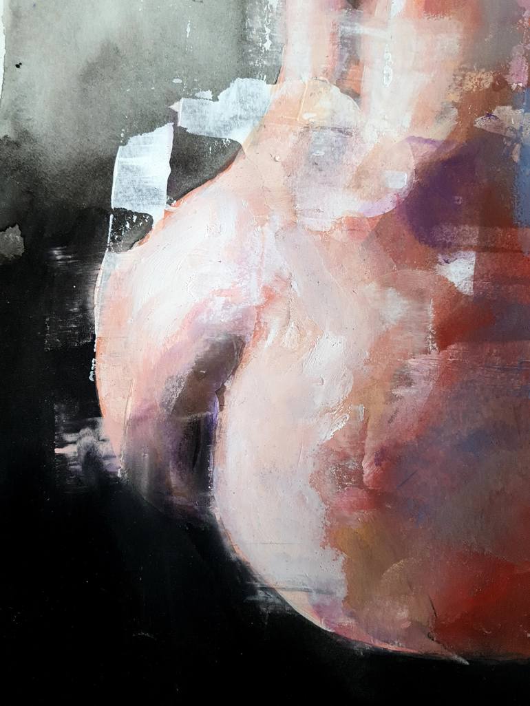 Original Expressionism Nude Painting by thomas donaldson