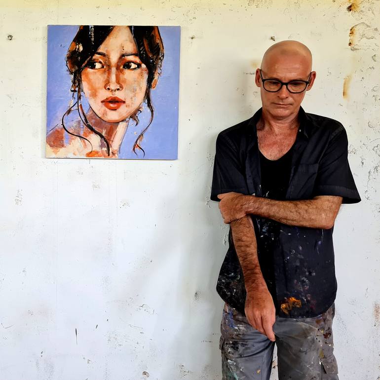 Original Expressionism People Painting by Thomas Donaldson