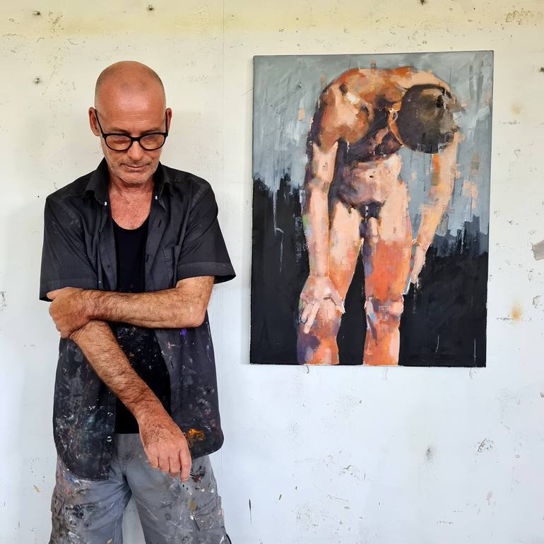 Original Expressionism Nude Painting by Thomas Donaldson
