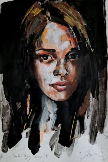 Original Expressionism Portrait Paintings by thomas donaldson