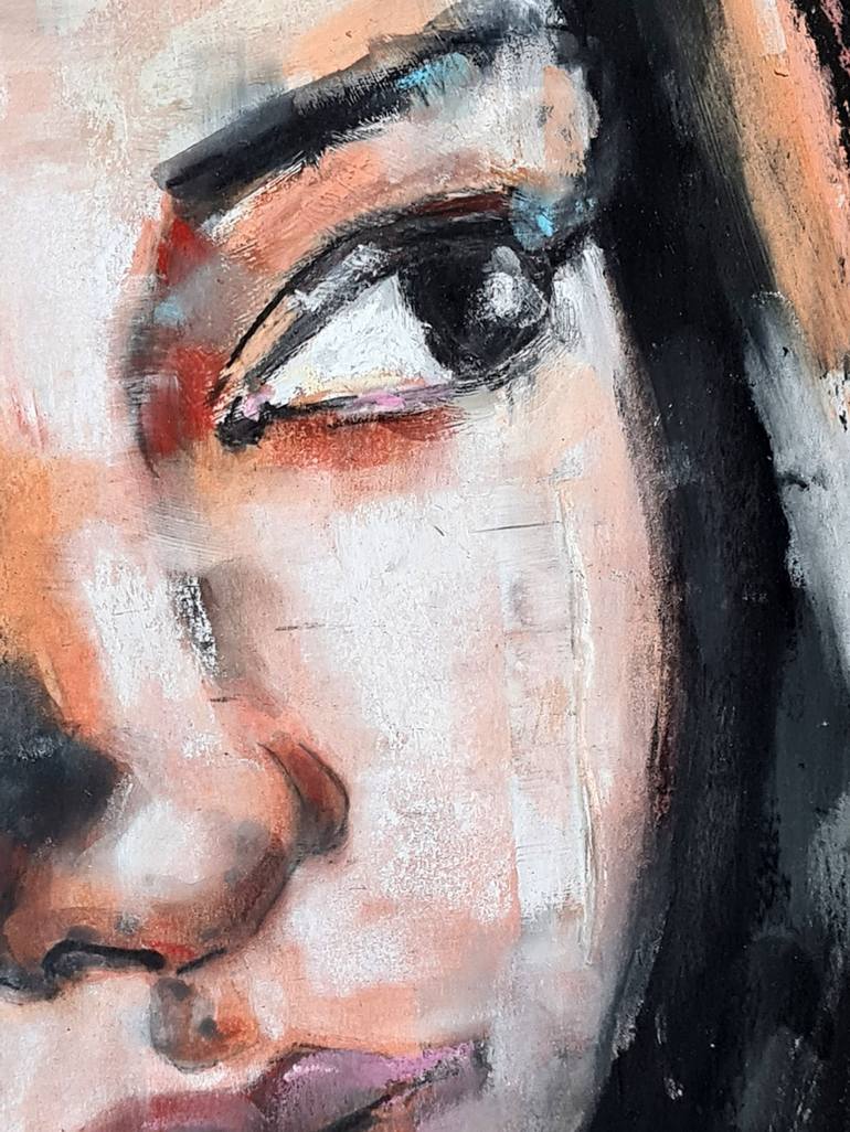 Original Expressionism Portrait Painting by thomas donaldson