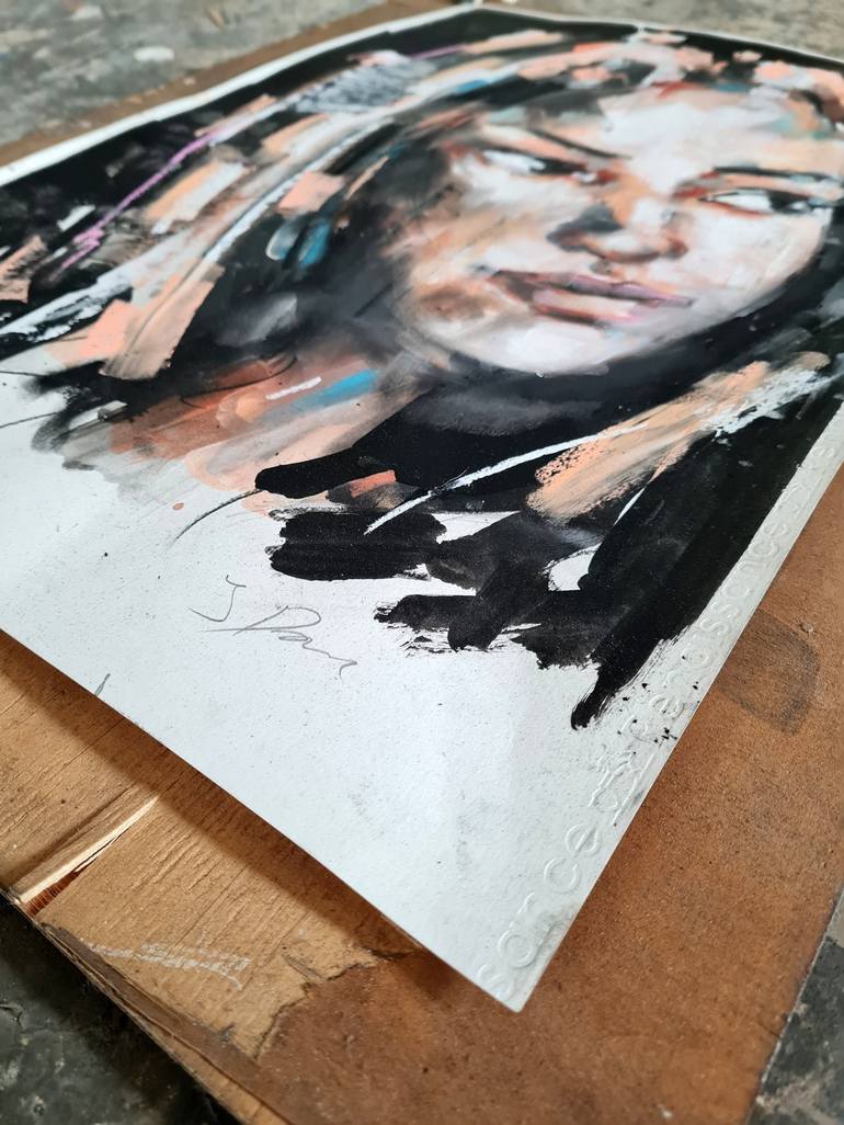 Original Expressionism Portrait Painting by thomas donaldson