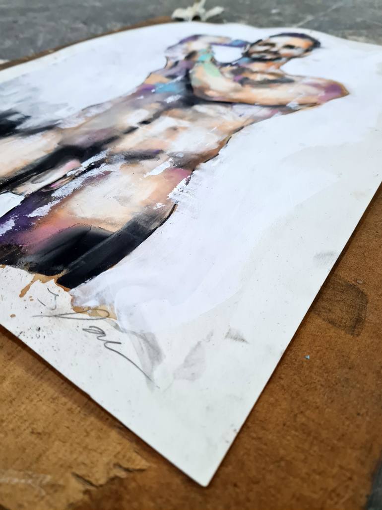 Original Expressionism Nude Painting by Thomas Donaldson