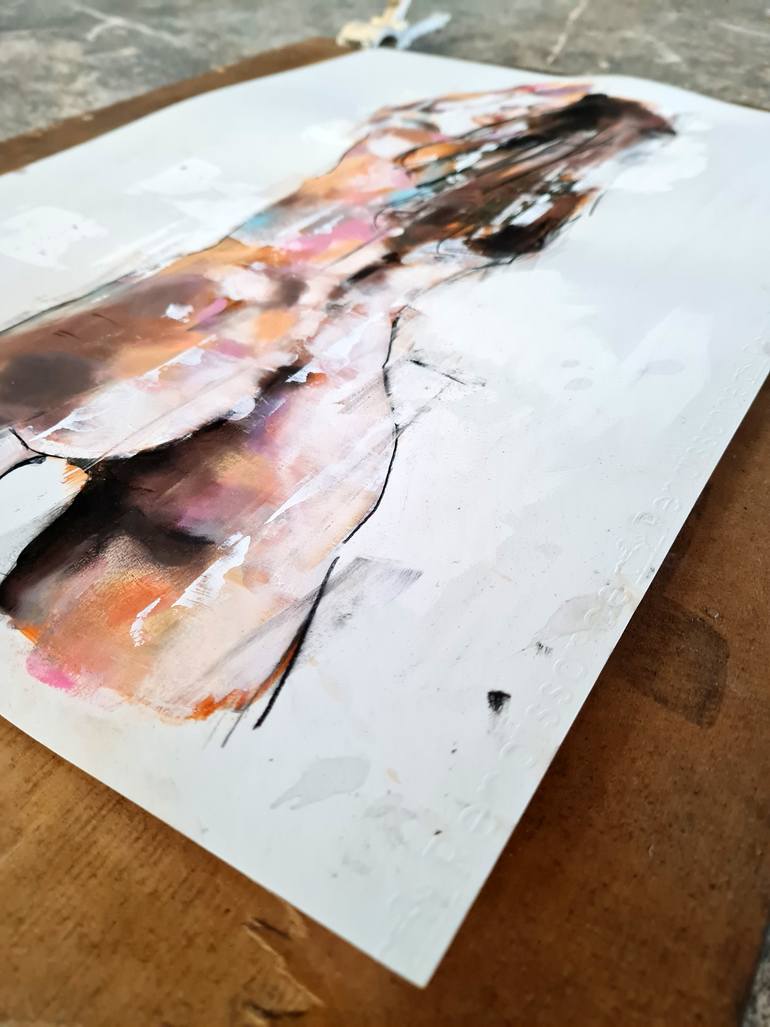 Original Expressionism Nude Painting by Thomas Donaldson