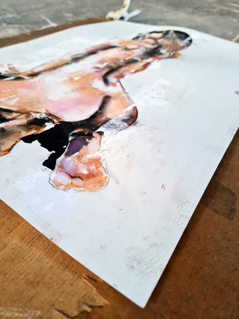 Original Expressionism Nude Painting by Thomas Donaldson