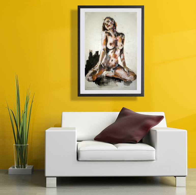 Original Expressionism Nude Painting by Thomas Donaldson