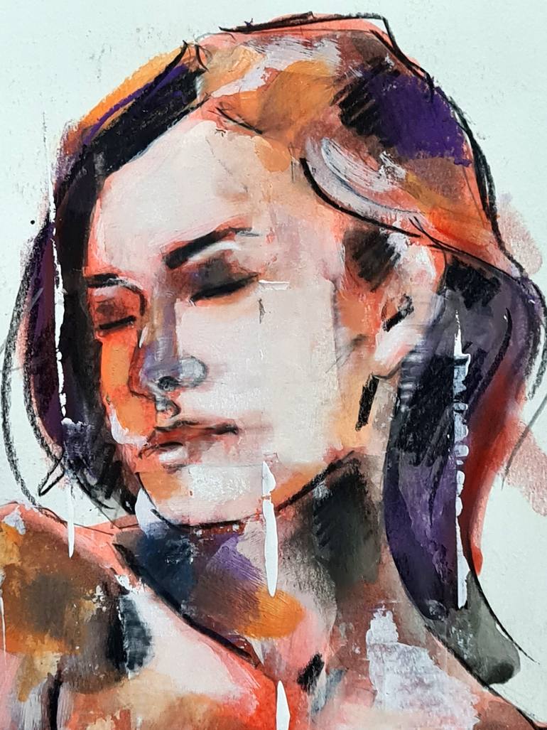 Original Expressionism Nude Painting by Thomas Donaldson