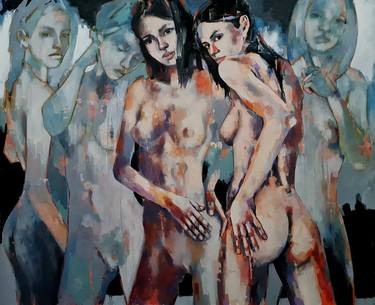 Original Expressionism Nude Paintings by thomas donaldson