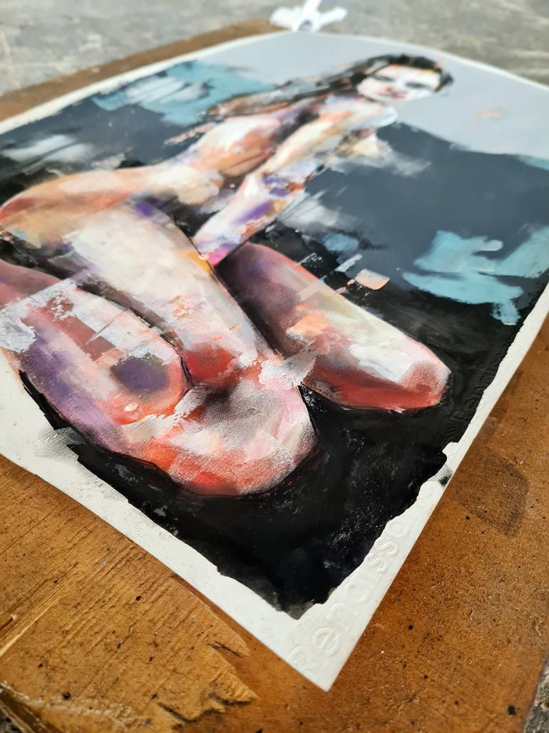 Original Expressionism Nude Painting by Thomas Donaldson