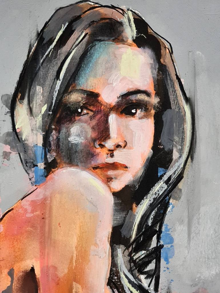 Original Expressionism Nude Painting by Thomas Donaldson