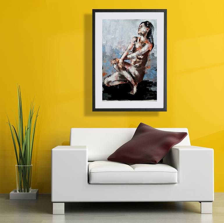 Original Expressionism Nude Painting by Thomas Donaldson