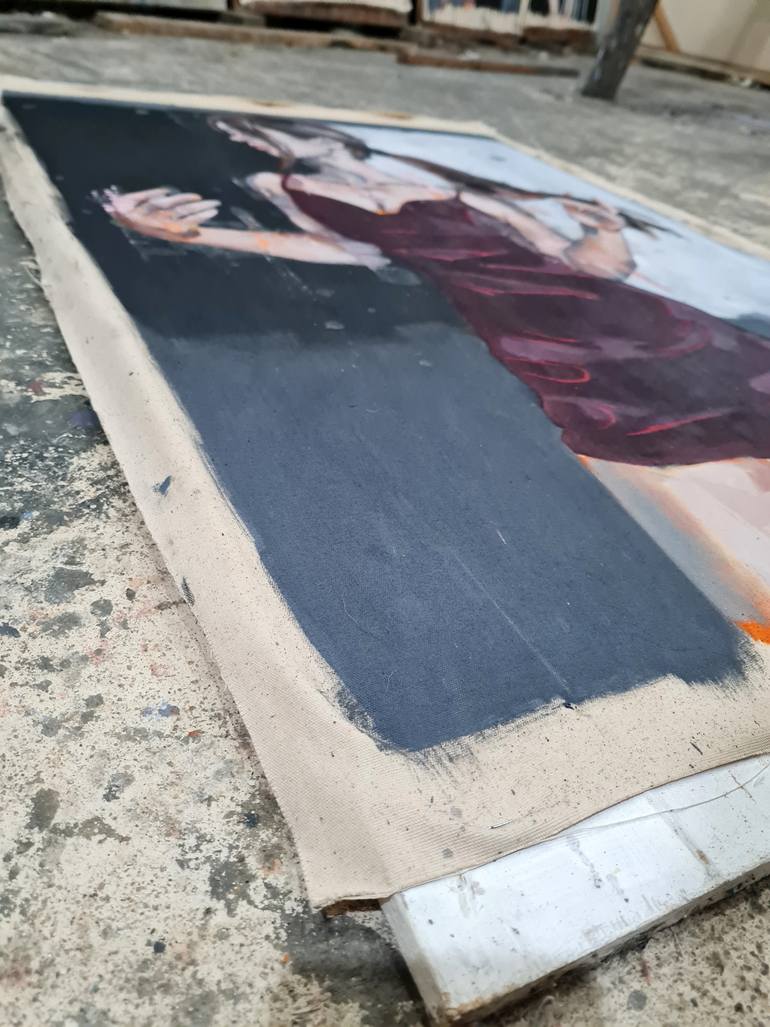 Original Expressionism People Painting by Thomas Donaldson